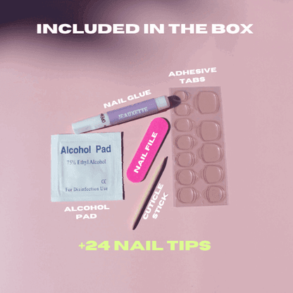 Press-on nails kit with accessories included